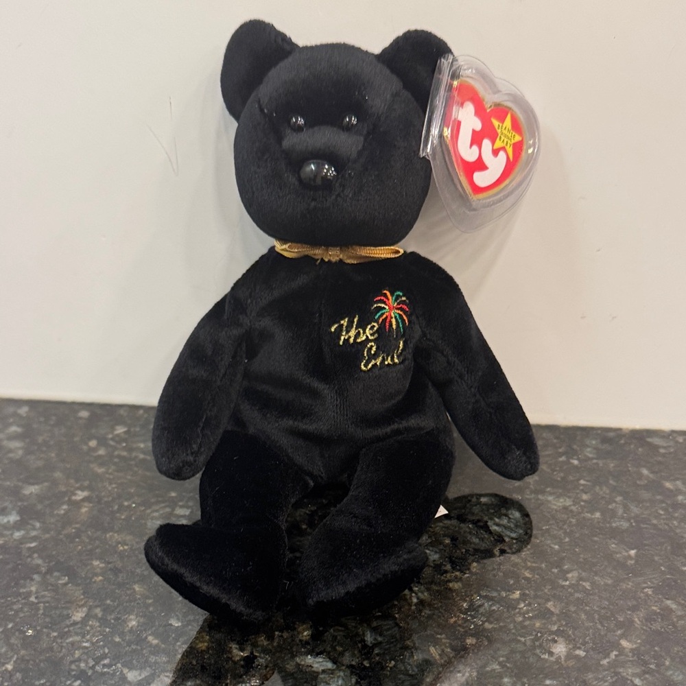 Ty Beanie Baby The End 1999 Y2k Millennium Teddy Bear. Size 9”